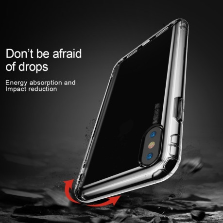 Ударопрочный чехол Baseus Airbags case на iPhone Xs Max - прозрачно-черный