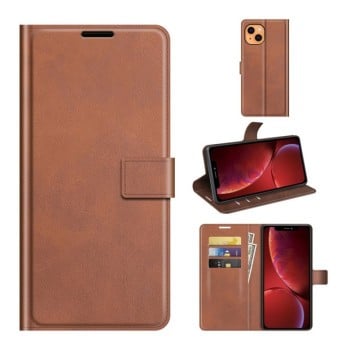 Чохол-книжка Retro Calf Pattern Buckle для iPhone 13 Pro - коричневий