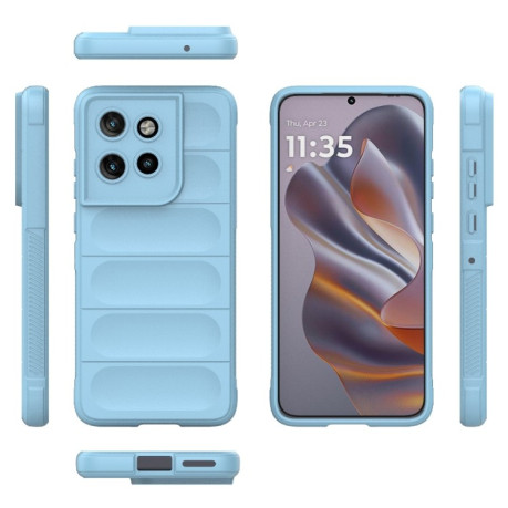 Силіконовий чохол Magic Flannel для Motorola Edge 50 Neo - блакитний