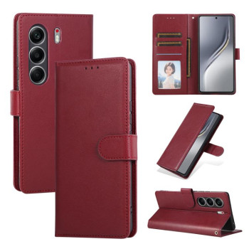 Чехол-книжка Escase с 3 слотами на карт на Tecno Camon 40 Pro 4G / 5G — бордовый