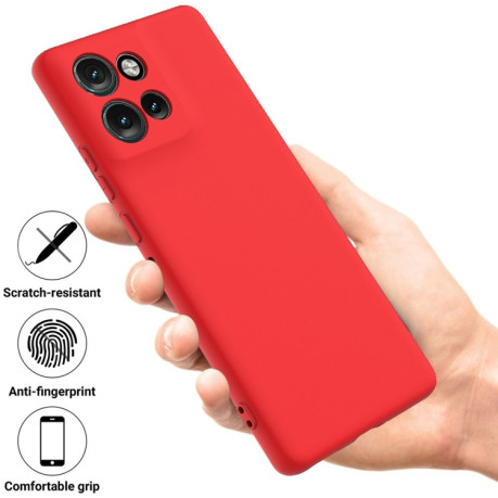 Силиконовый чехол Solid Color Liquid Silicone на Motorola Edge 50 Neo / Moto S50 - красный