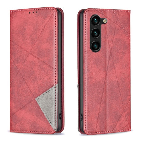 Чехол-книжка Rhombus Texture для Samsung Galaxy S25+ 5G - красный