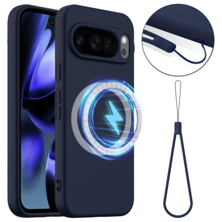 Силиконовый чехол Shockproof Silicone Magsafe для Google Pixel 10 Pro XL - синий