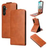 Фліп-чохол Magnetic Vertical Flip Leather на Samsung Galaxy F16 / M16 — коричневий