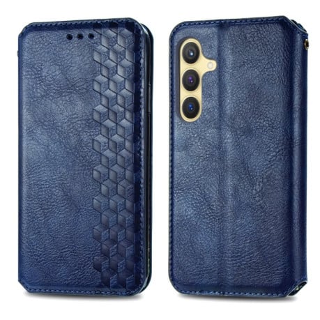 Чохол-книжка Cubic Grid для Samsung Galaxy S25+ 5G - синій