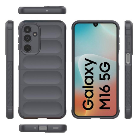Силиконовый чехол Magic Flannel для Samsung Galaxy M16 5G - темно-серый