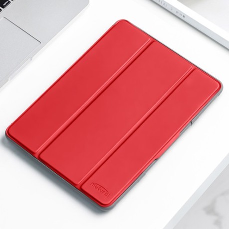 Противоударный чехол-книжка Mutural Horizontal Flip на iPad mini 6 - красный