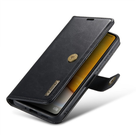 Кожаный чехол-книжка DG.MING Crazy Horse Texture на Samsung Galaxy A73 5G - черный