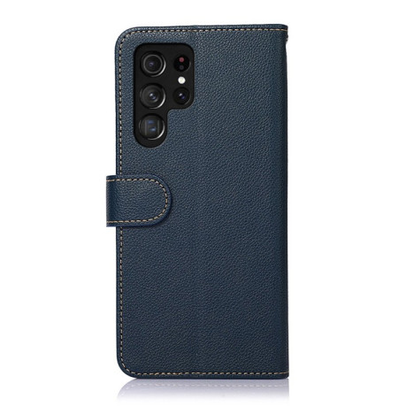 Чехол-книжка KHAZNEH Litchi Texture для Samsung Galaxy S23 ultra 5G - синий