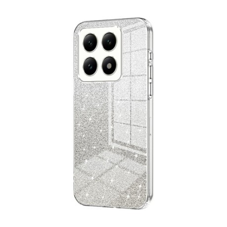 Ударозащитный чехол Gradient Glitter Powder Electroplated на Xiaomi 14T - прозрачный