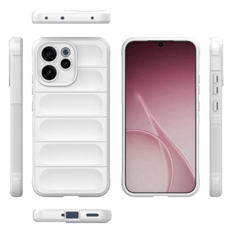 Силіконовий чохол Magic Flannel для OPPO Reno15 F 5G — білий