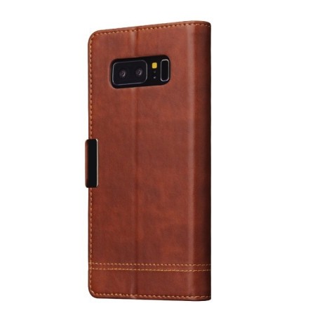 Шкіряний Чохол Книга Retro Texture Wallet Brown Samsung Galaxy Note 8 зі слотом для кредитних карт