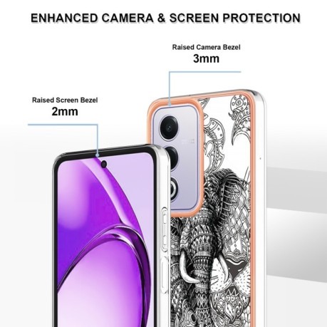 Протиударний чохол Electroplating IMD для OPPO A80 5G/A3 Pro Global - слон