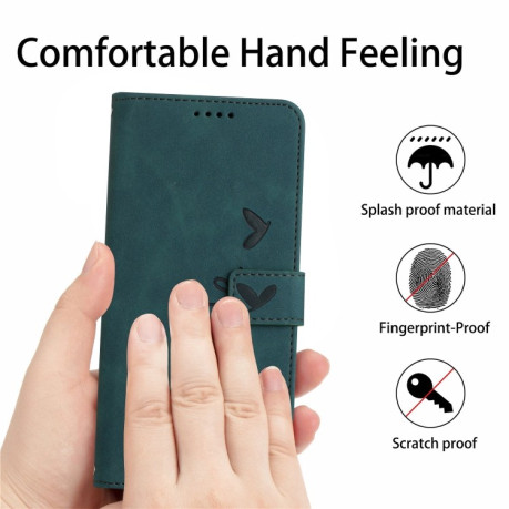 Чехол-книжка Skin Feel Heart Amile для Realme 11 Pro 5G - зеленый