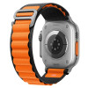 Ремешок Nylon Loop для Apple Watch 10 46mm/Ultra 49mm / Series 8/7 45mm / 44mm / 42mm- черно-оранжевый