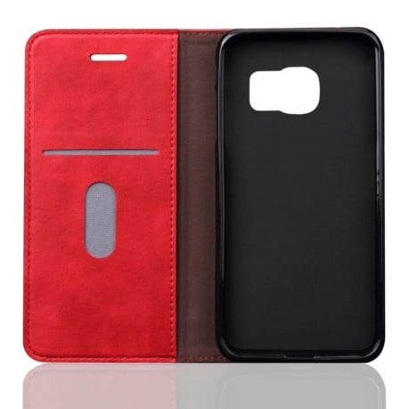 Шкіряний чохол-книжка Retro Crazy Horse Pattern Casual Style Samsung Galaxy S7 Edge/G935 (Red)