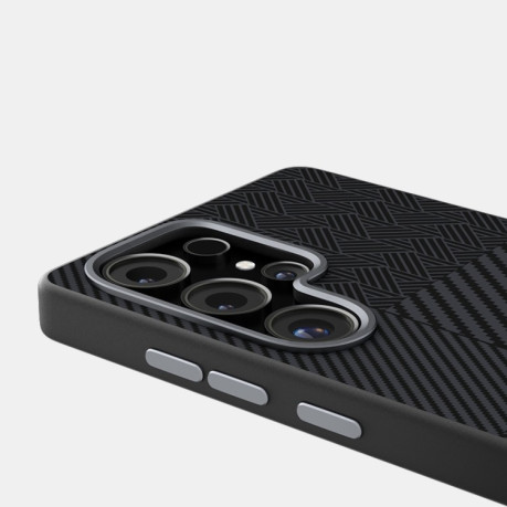 Ультратонкий чохол ABEEL 6D Micro Relief MagSafe Magnetic  для Samsung Galaxy S25 Ultra 5G - Carbon Fiber Black