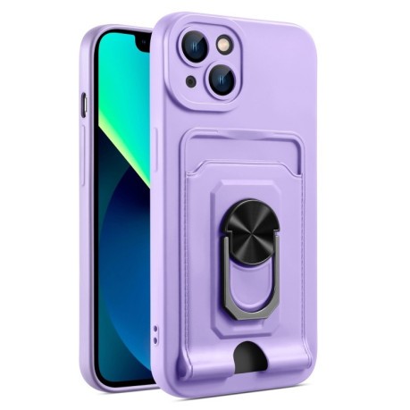 Протиударний чохол Ring Kickstand для iPhone 14 Plus - фіолетовий