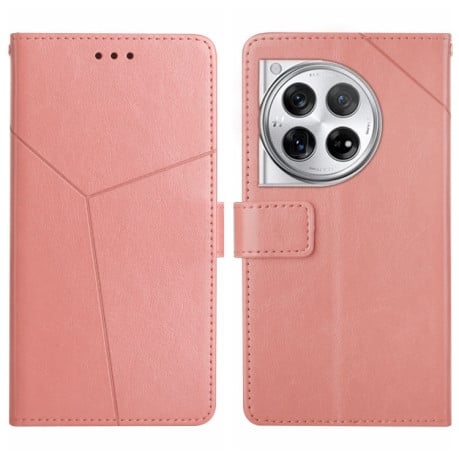 Чехол-книжка Y-shaped Pattern для OnePlus 12R 5G Global - розовый