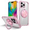 Протиударний чохол Shield CD Pattern MagSafe Magnetic для iPhone 16 Pro - прозоро-рожевий