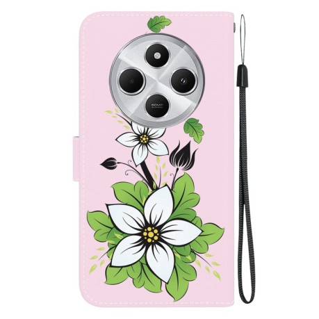 Чехол-книжка Colored Drawing Series на Xiaomi Redmi 14C 4G/Poco C75/Redmi A4 5G - Lily