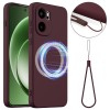 Силіконовий чохол Shockproof Silicone з Magsafe на OnePlus 15R / Ace 6 / Ace 6T 5G — сливовий
