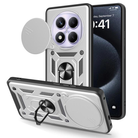 Протиударний чохол Sliding Camshield для Xiaomi Redmi Note 14 Pro 4G - сріблястий
