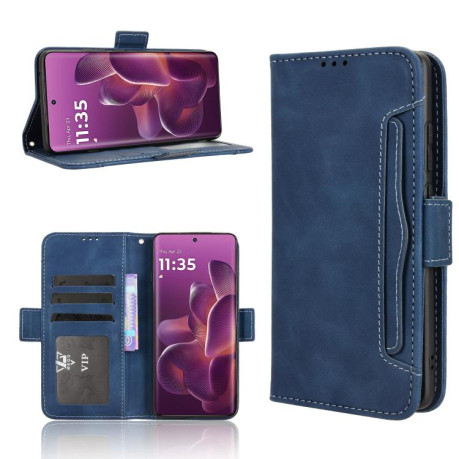 Чехол-книжка Skin Feel Calf на Motorola Edge 60 Pro - синій