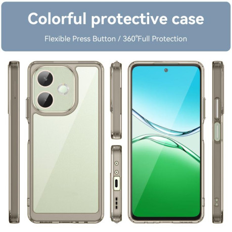 Противоударный чохол Colorful Acrylic Series для OPPO A5 Pro 4G - серый