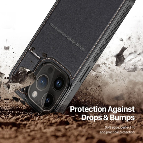 Чохол протиударний DUX DUCIS Rafi Series MagSafe Magnetic Holder RFID для iPhone 15 Pro - чорний