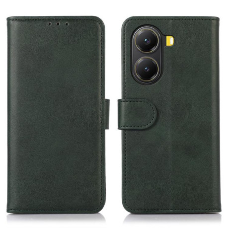 Чехол-книжка Cow Texture для Xiaomi Poco X7 Pro - зеленый