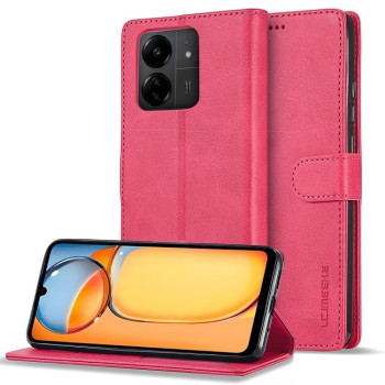 Чехол книжка LCIMEEKE Calf Texture на Xiaomi 14T - красный