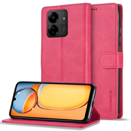 Чехол книжка LCIMEEKE Calf Texture на Xiaomi 14T - красный