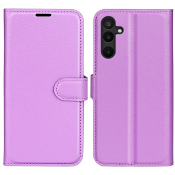 Чехол-книжка Litchi Texture Horizontal Flip Leather на Samsung Galaxy M16 / F16 - фиолетовый