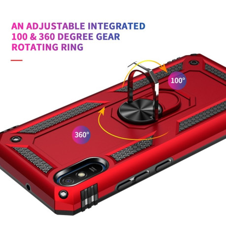 Противоударный чехол-подставка 360 Degree Rotating Holder на Xiaomi Redmi 9A - красный