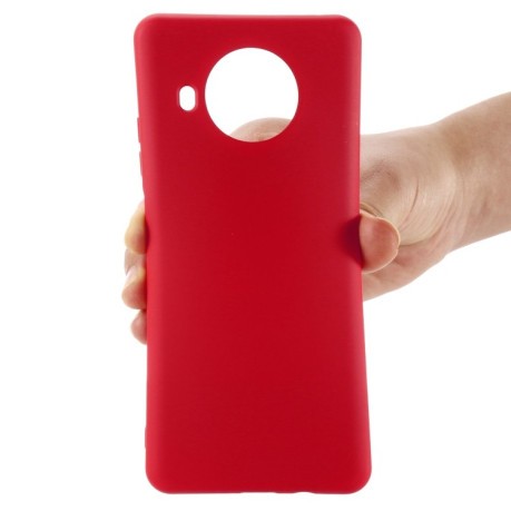 Силиконовый чехол Solid Color Liquid Silicone на Xiaomi Mi 10T Lite - красный