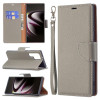 Чохол-книжка Litchi Texture Pure Color Samsung Galaxy S22 Ultra 5G - сірий
