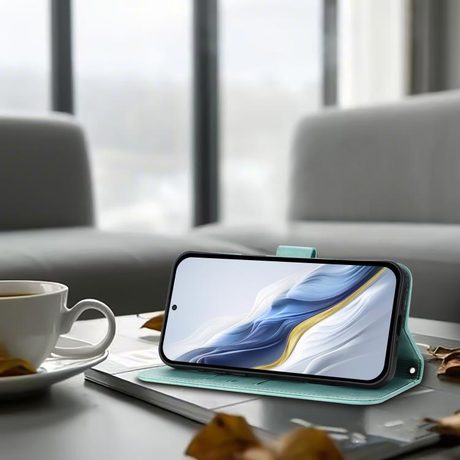 Чехол-книжка Line Splicing эко-кожа Ретро на Infinix Smart 10 Plus — мятный