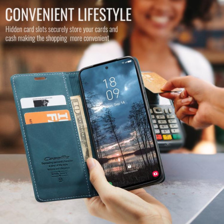 Чехол-книжка CaseMe-013 Multifunctional на Samsung Galaxy S25 Edge 5G - синий