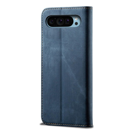 Чехол книжка Denim Texture Casual Style на Google Pixel 9 / 9 Pro - синий