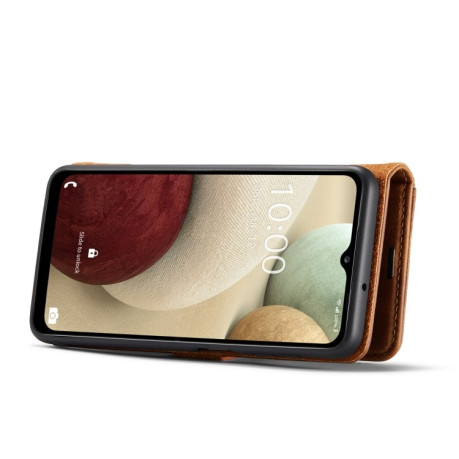 Шкіряний чохол-книжка DG.MING Crazy Horse Texture на Samsung Galaxy A04s/A13 5G - коричневий