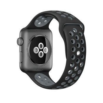 Ремінець Sport Edition для Apple Watch 10 46mm/Ultra 49mm / Series 8/7 45mm / 44mm / 42mm - чорно-сірий