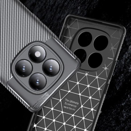 Ударозахисний чохол HMC Carbon Fiber Texture на Redmi Note 14 Pro 4G - чорний
