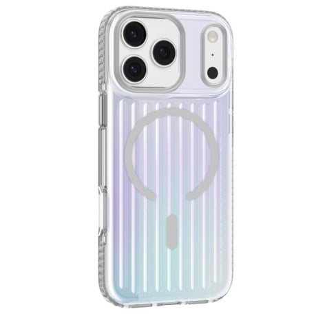 Чехол Mutural Luggage Rainbow MagSafe на iPhone 17 Pro Max - серебристый