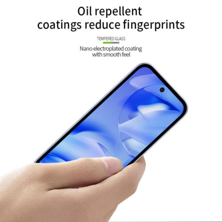 Защитное стекло PINWUYO 9H 3D Full Screen на Google Pixel 9a - черное