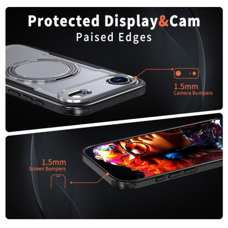 Противоударный чехол Metal 360 Degree Rotation Holder MagSafe на iPhone Air - серый