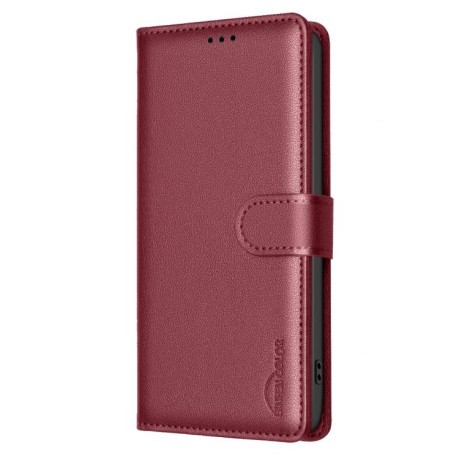 Чохол-книжка Litchi Texture RFID Anti-theft Leather для Motorola Moto G05 - червоний