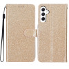 Чехол-книжка Glittery Powder Flip на Samsung Galaxy A35 - золотой