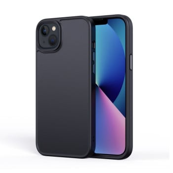 Противоударный чехол Frosted Back Shockproof для iPhone 15 - черный