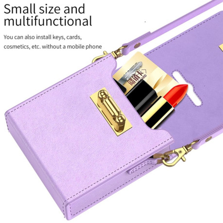 Противоударный чехол GKK Plain Weave Mini Backpack Slim для Samsung Galaxy Flip 5 - фиолетовый